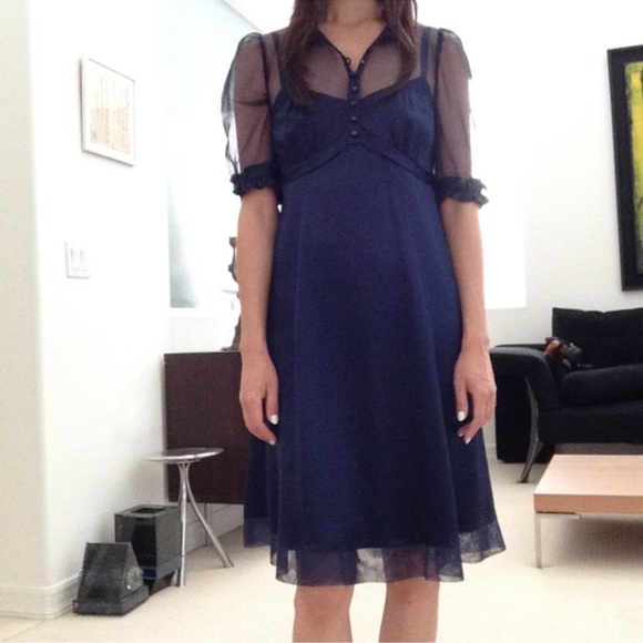 Marc Jacobs 100% Silk Short Sleeve Knee-Length Dress Size: S | US 4 - Picture 5 of 16